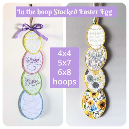In the hoop Stacked Easter Egg