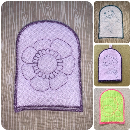 In the hoop Bath Mitt or Loofah