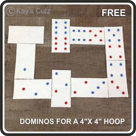 Free In the hoop Domino Blocks