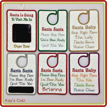 In the hoop Santa Door Hanger & Countdown Calendar