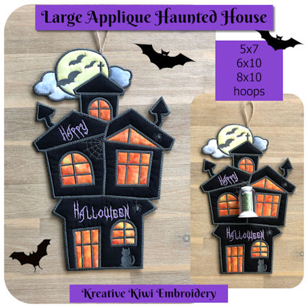 Large Applique Haunted House