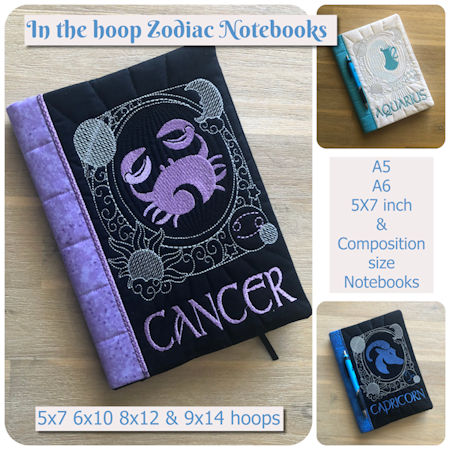 the hoop Zodiac Notebook Cover