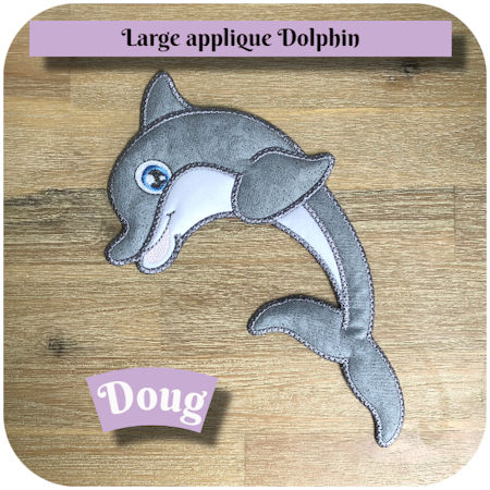 Large Applique Dolphin