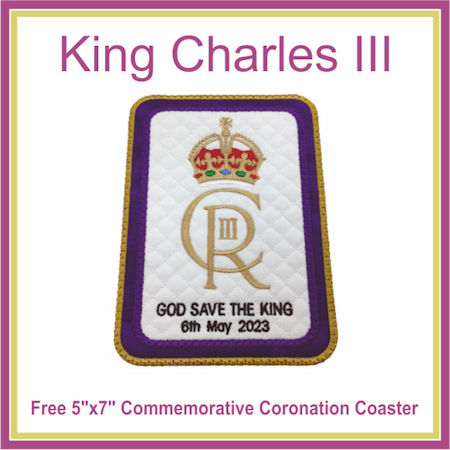 Free 5x7 Commemorative Coronation Coaster