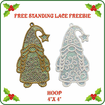 Free Standing Lace She Gnome Freebie