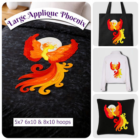 Large Applique Phoenix