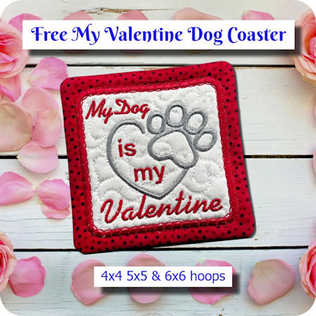 Free My Dog is my Valentine Coaster