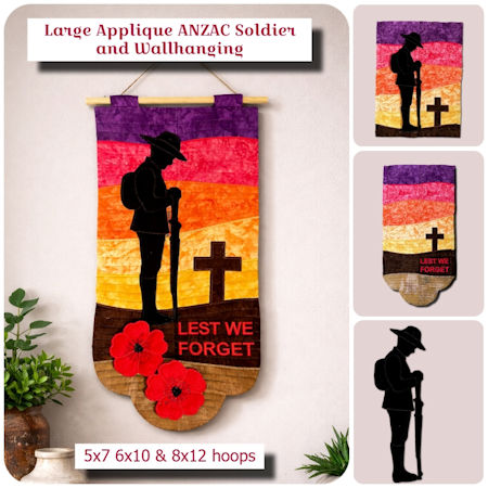 Large ANZAC Soldier and Shaped Wallhanging