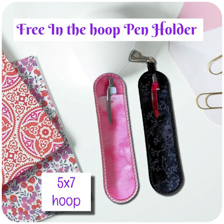 Free In the hoop Pen Holder
