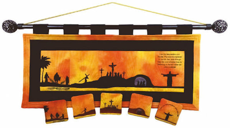 Resurrection Table Runner Embroidey Design by Kays Cutz