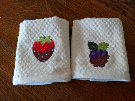 strawberry chocolate embroidery design