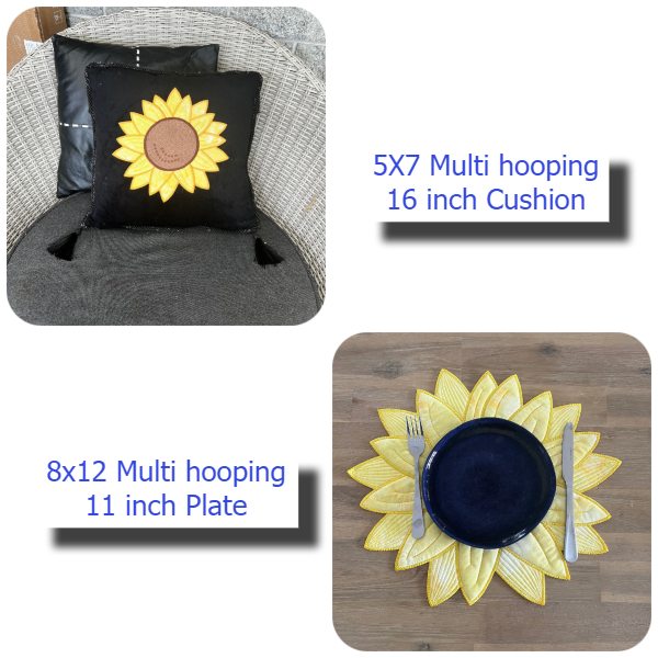 sunflower samples - multi hooping