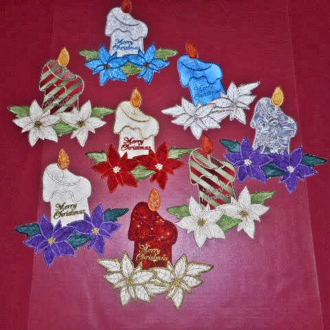 Large Candle Appliques