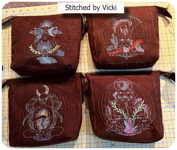 Goddess Zodiac bags by Vicki