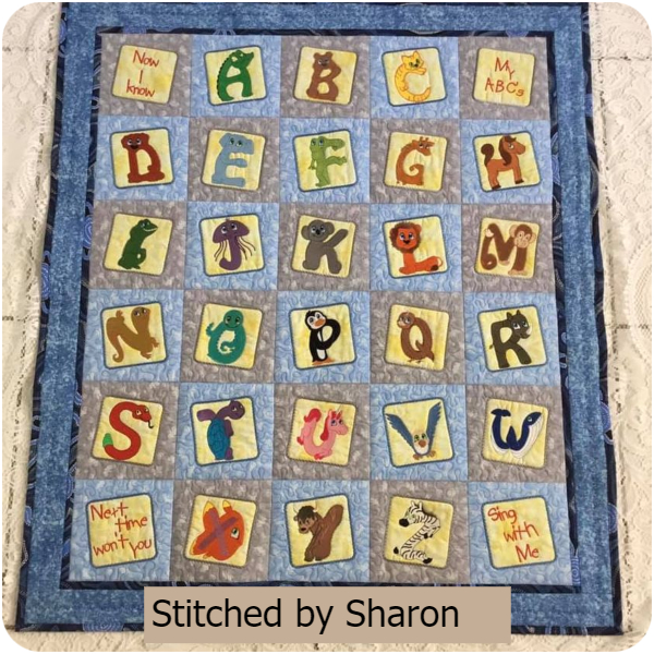 zoo alphabet quilt by Sharon -600