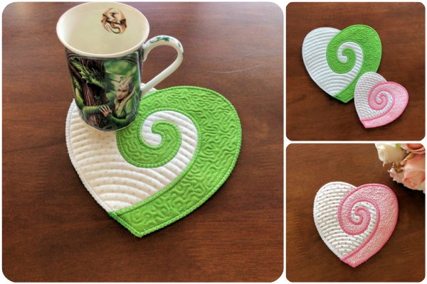 Free Koru Heart Coaster