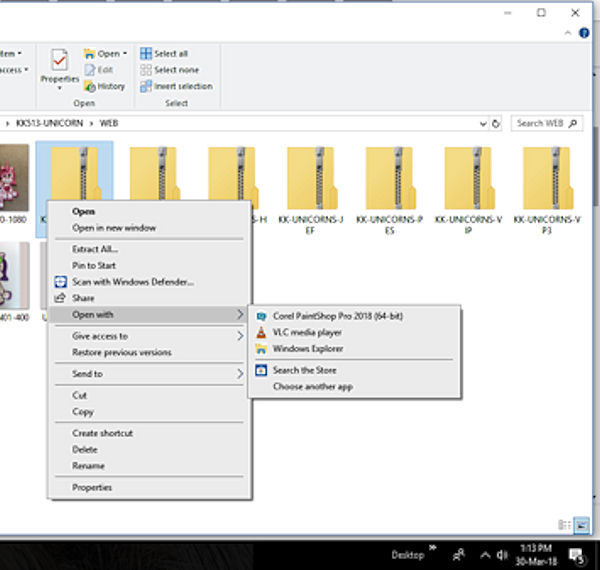 Extract with Windows Explorer