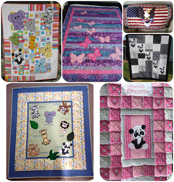 Quilts using Large Applique Animals