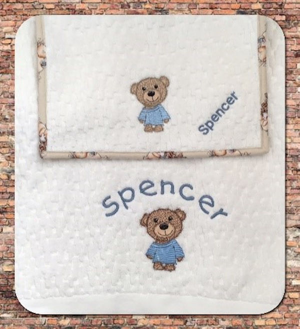 Scruffy Bear Burp Cloth