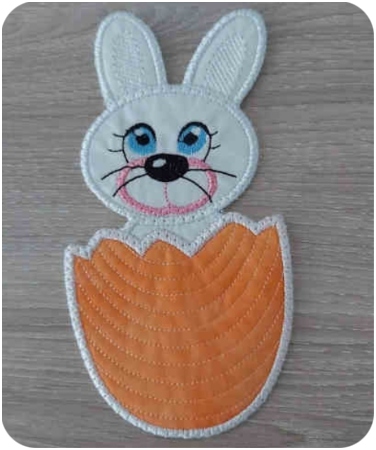 Free Easter Bunny Coaster used for Baskets