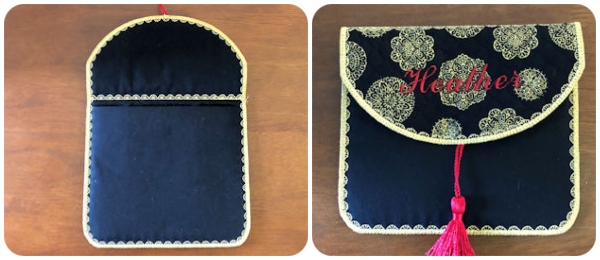 In the hoop Quilted Bag for Ted Bed
