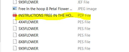 Instruction PDF Free Flower