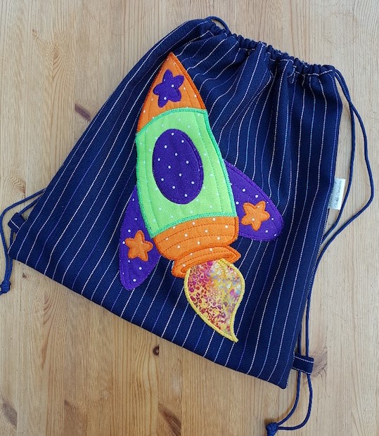 Rocket Shi Drawstring Bag