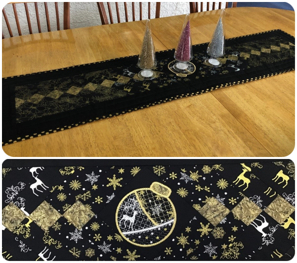 Christmas Bauble Table Runner