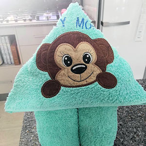 Monkey Hooded Towel