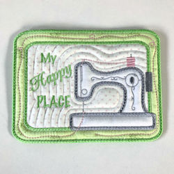 Free Happy Place Mug Rug