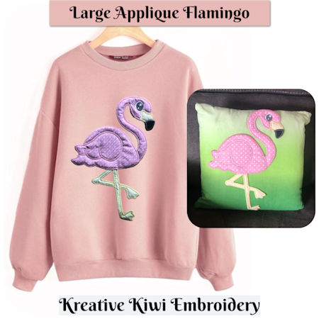 How to make Large Applique Flamingo