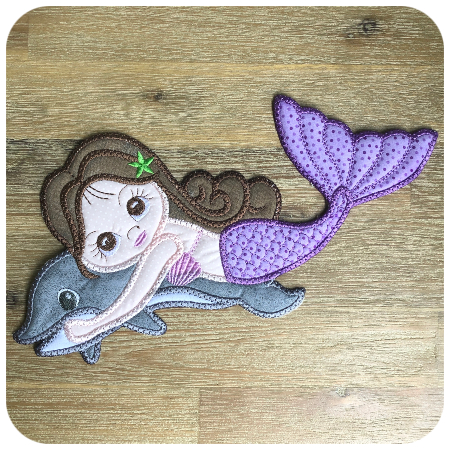 How to make Large Applique Mermaid and Dolphin 