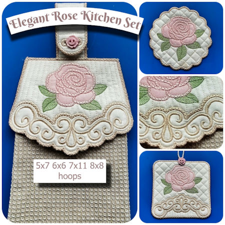 27 June - New Kitchen Rose Set + A Free Gift for Machine Embroidery Addicts!