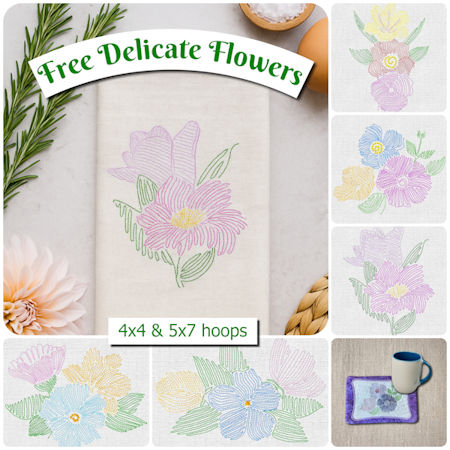 Free delicate Flowers