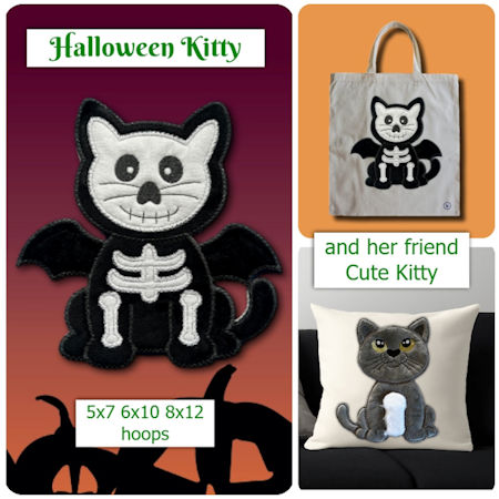 23 September - New Designs! Scrap-Busting Coasters + Halloween Kitty + Free Ghost Bookmark