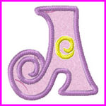 Swirly Applique Alphabet