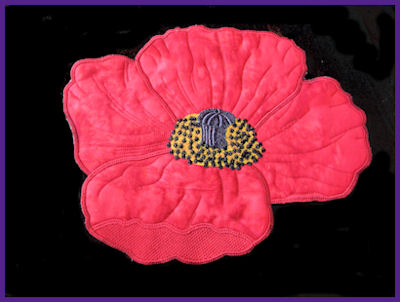 Large Poppy Applique