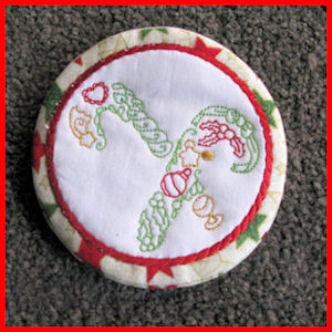 In the hoop Round Christmas Coasters