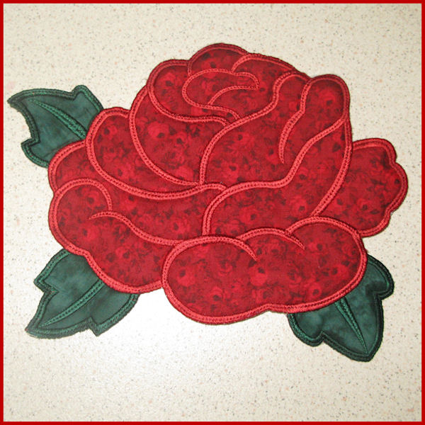 Large Rose Applique