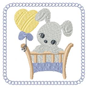 Animal Babies Filled Applique Machine Embroidery Design