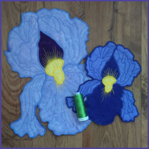 Large Iris Applique