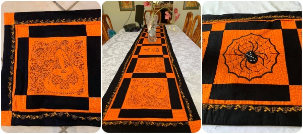 Pats Halloween Table Runner