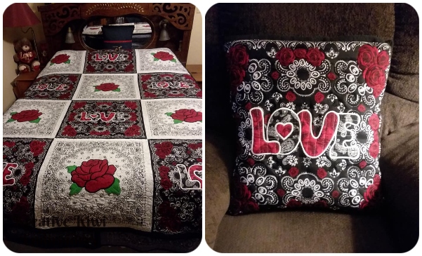 Bandana Quilt with Large Appliques by Candie 1