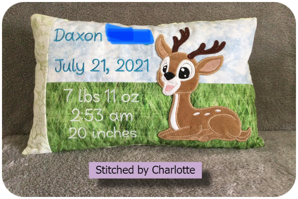 Large Deer Applique by Charlotte