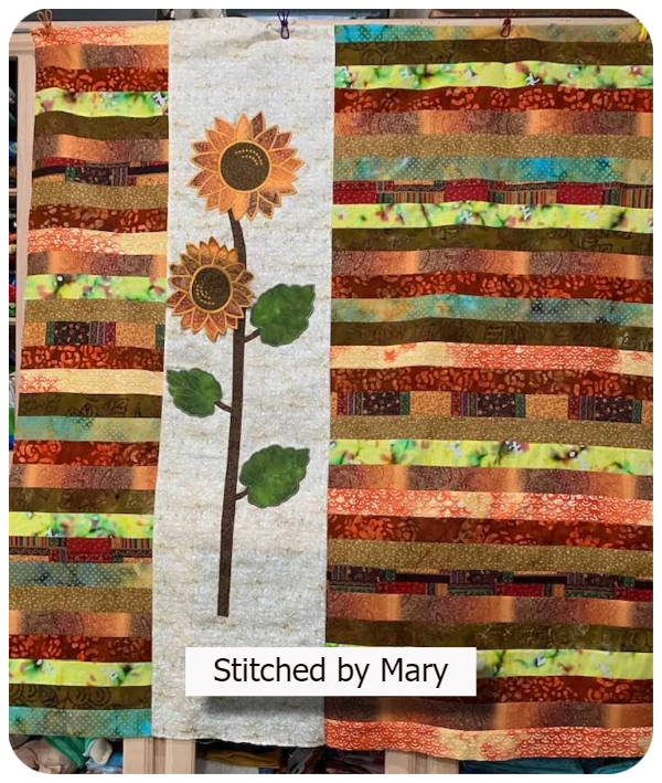 Large Sunflower Applique Quilt by Mary