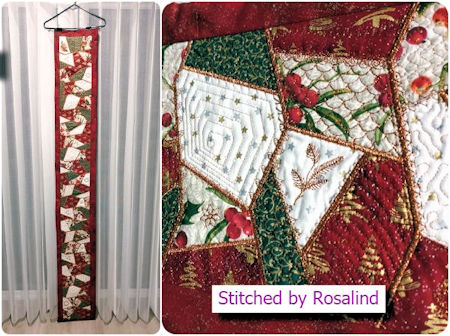 Crazy Patch Christmas Panel by Rosalind 2 - 450