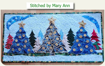 Crazy Patch Christmas Tree Wall Hanging by MaryAnn 450
