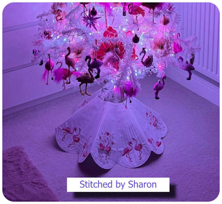 Flamingo Tree skirt by Sharon - 450