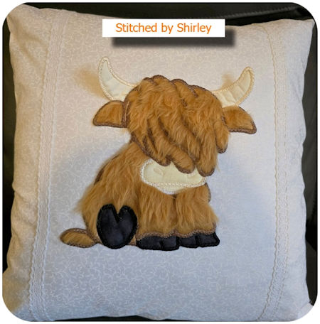 Large Highland Cow Cushion by Shirley - 450
