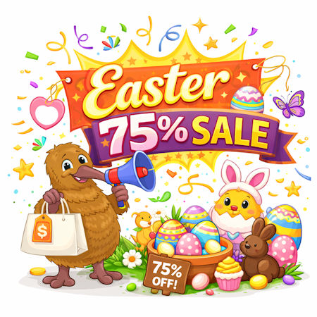 Easter Sale kiwi announcing - 450